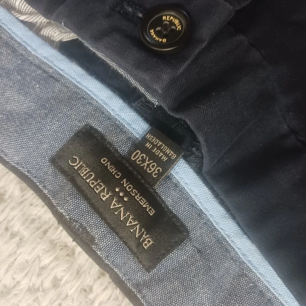 Banana‎ Republic Emerson Straight Chino 229717 Mens 36x30 Navy Preppy Minimalist